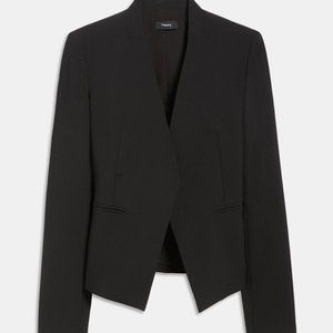 Theory Open Blazer - Crepe Black